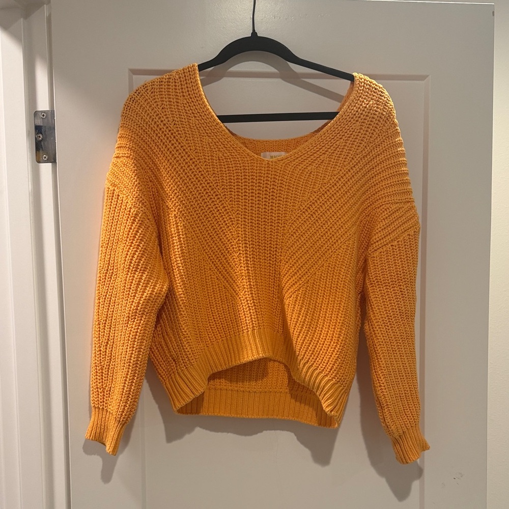 Anthropologie Light Orange Knit Sweater